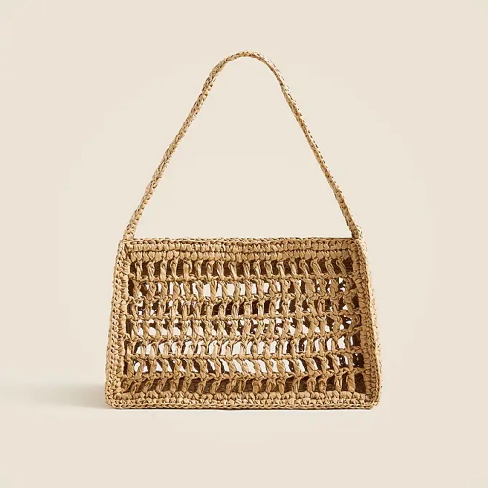 J. Crew Paros Natural Woven Shoulder Bag